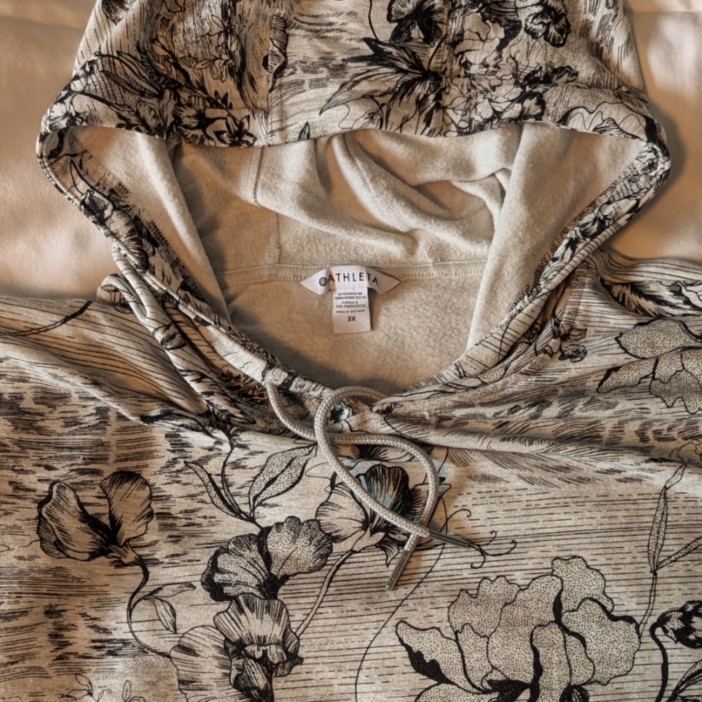 Athleta Black & White Oversize Hoodie